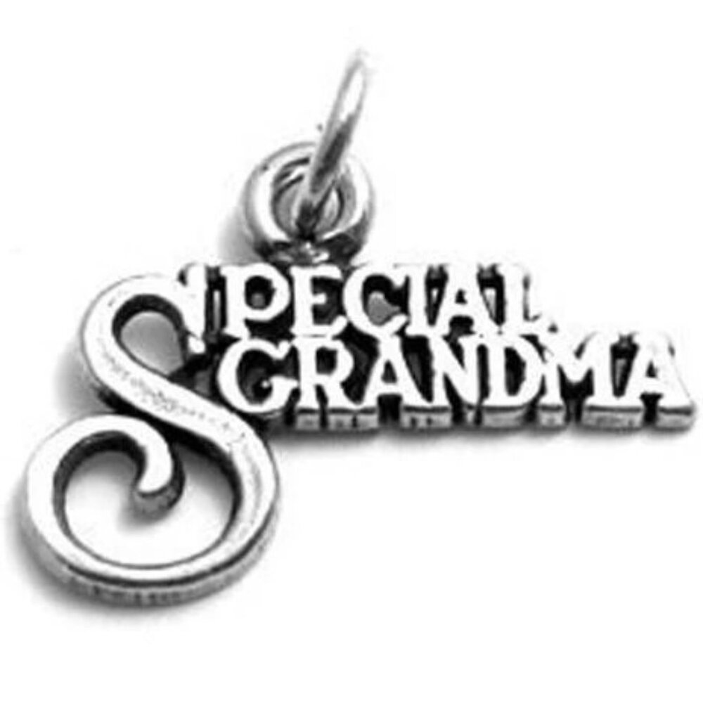 LOVELY "SPECIAL GRANDMA" CHARM IN STERLING SILVER